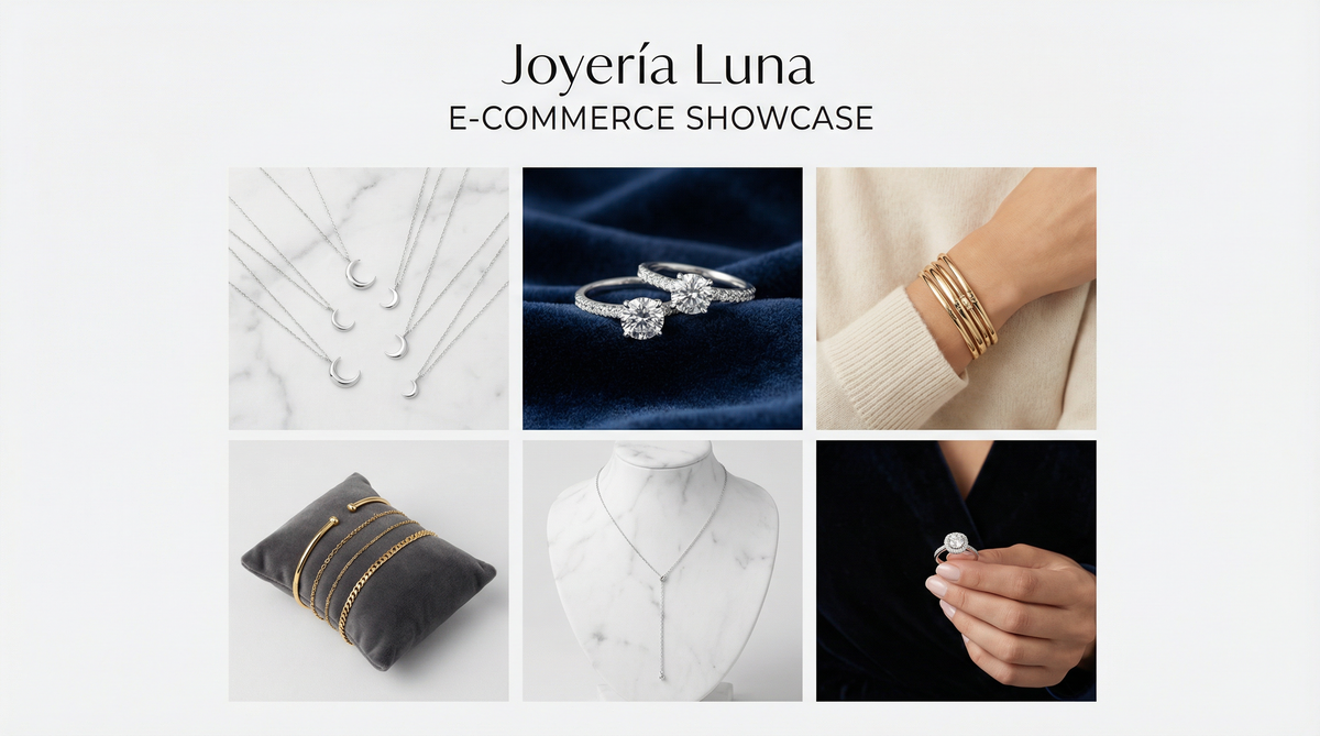 Fotografía de Producto Joyería Luna E-commerce